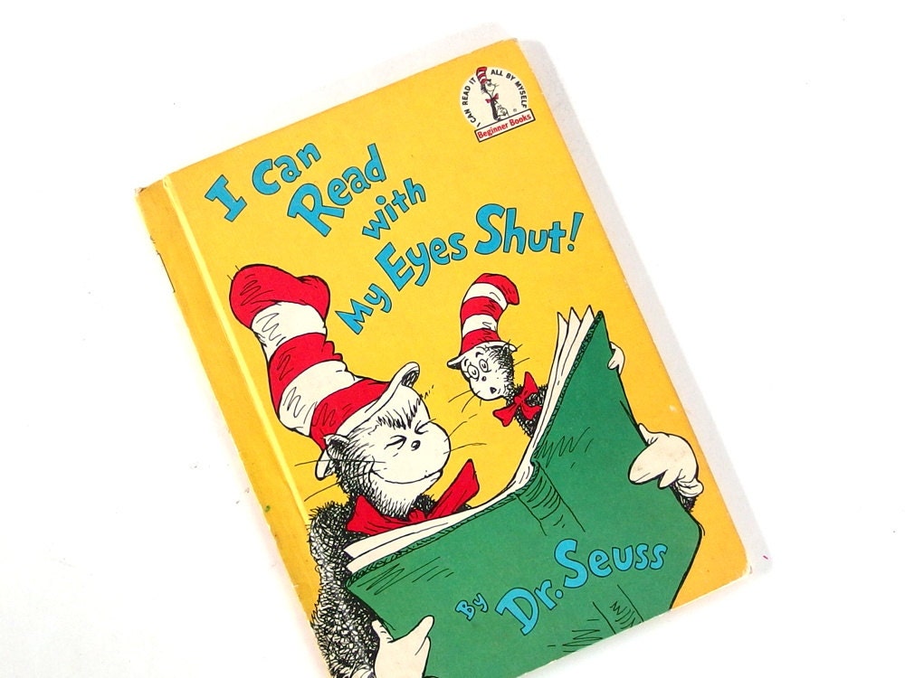 Vintage Dr. Seuss Book I Can Read with My Eyes