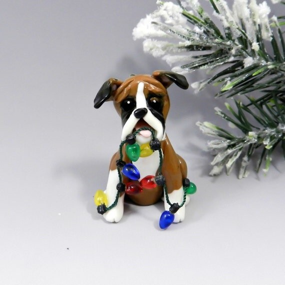 boxer christmas ornament figurine lights by themagicsleigh boxer christmas ornament figurine lights by themagicsleigh