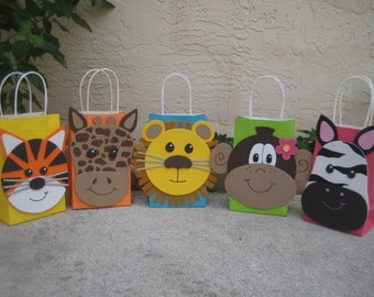 Jungle Animal Birthday Party Favor Bag