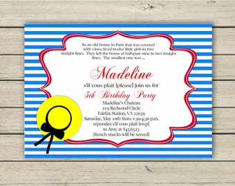 Printable Madeline Birthday Invitation