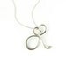 Large Calligraphy Initial Necklace in sterling silver, wedding, bridal party, bridesmaid, graduation gift-LA9720-SS