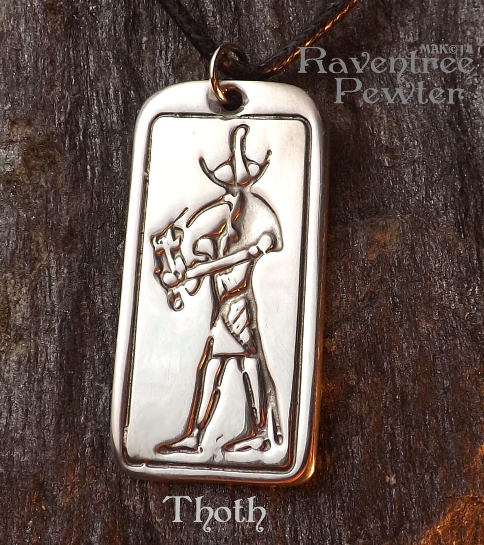 Thoth Pewter Pendant Ancient Egyptian God of by RaventreePewter
