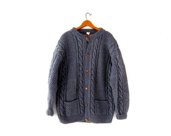Items similar to HERITAGE SWEATER Hand Knit Virgin Wool Fisherman Roll ...