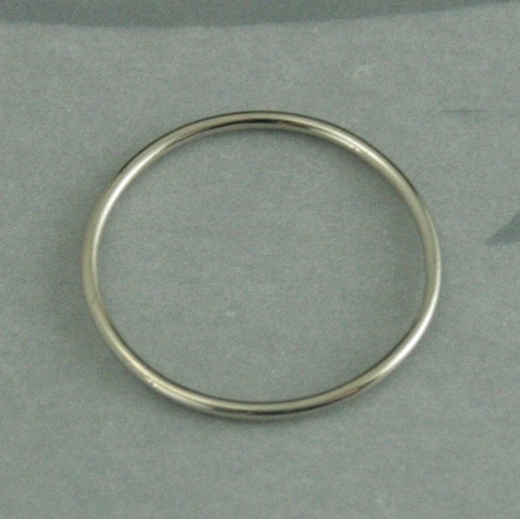 Thin White Gold Band--Women's Wedding Band--1mm Round Spacer Ring--10K ...