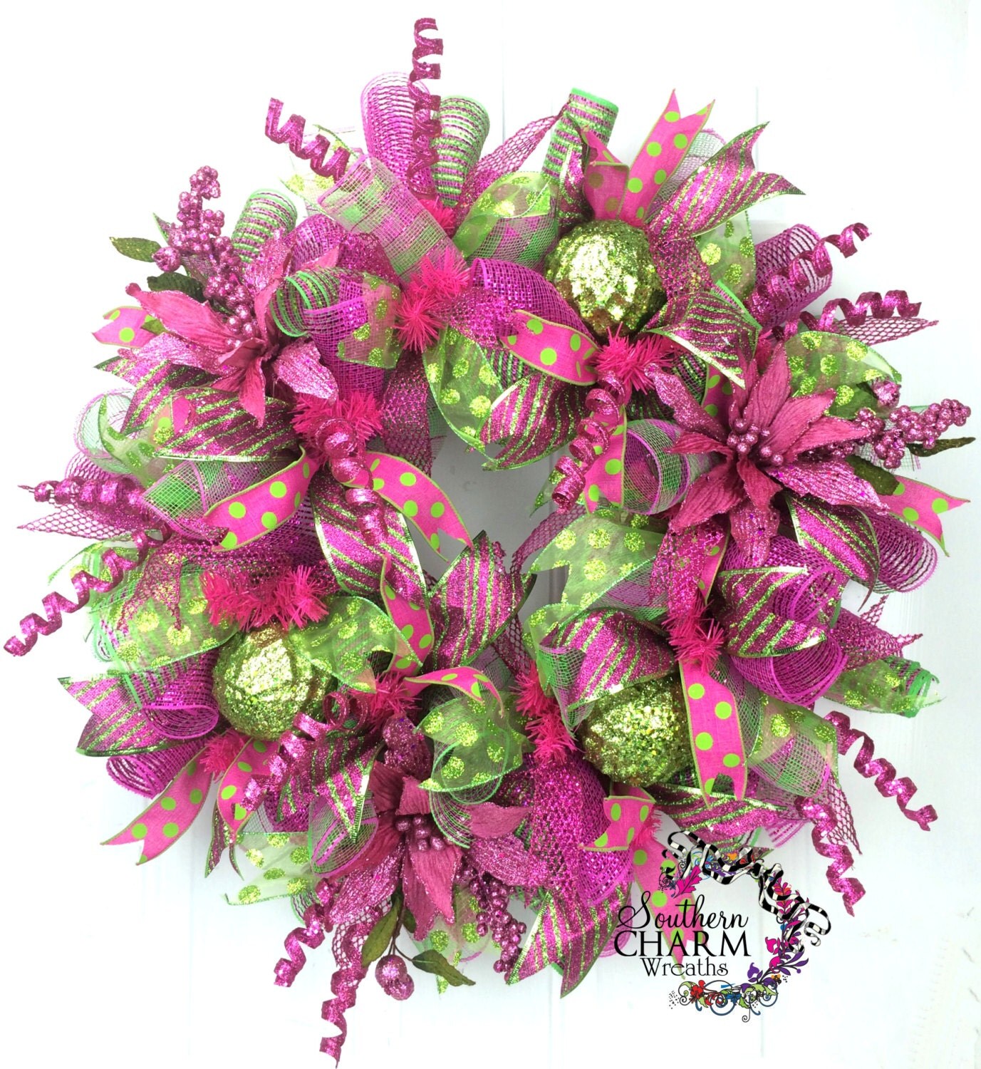 deco mesh christmas wreath lime green hot by deco mesh christmas wreath lime green hot by