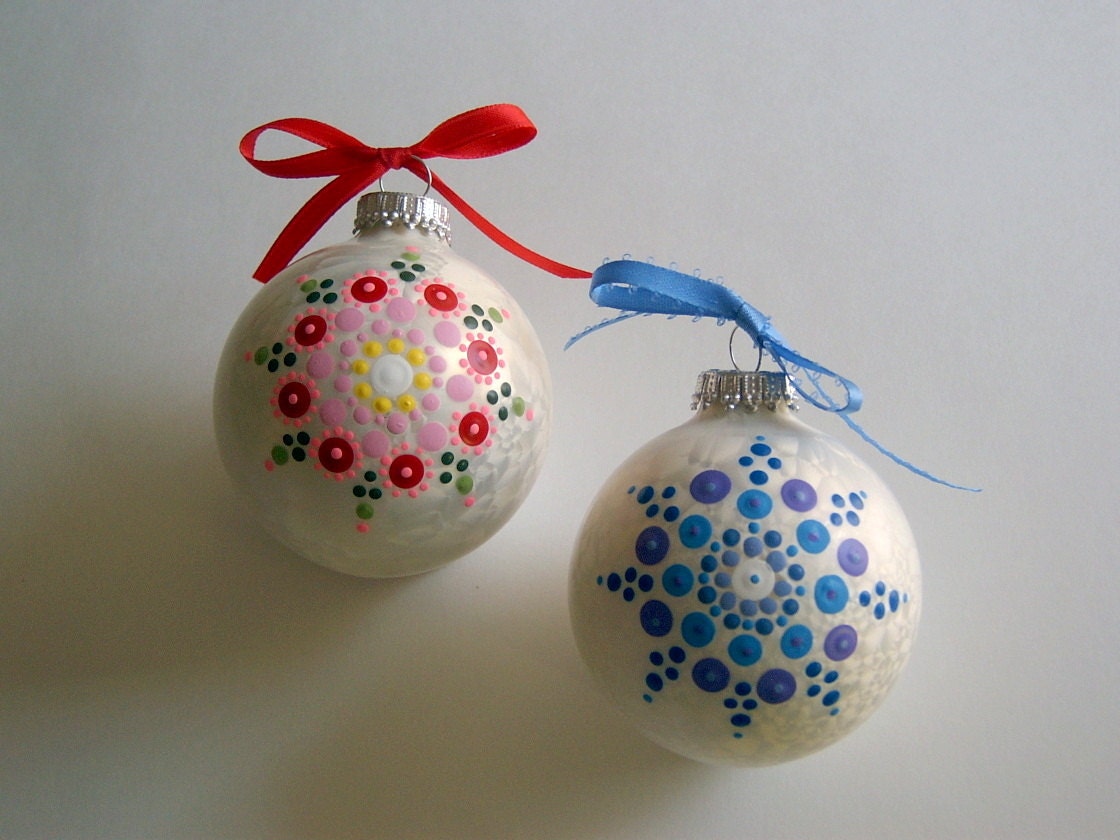 hand painted glass christmas tree ornament holiday decor hand painted glass christmas tree ornament holiday decor