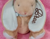 Personalized plush bunny, Personalized baby gift, stuffed bunny with name, stuffed animal bunny, monogram, Easter Basket, baby toy