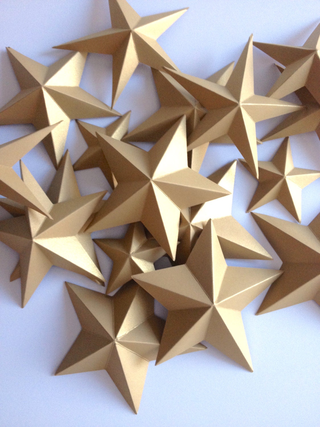 Gold Stars Paper Stars Embellishments Wedding Birthday Baby