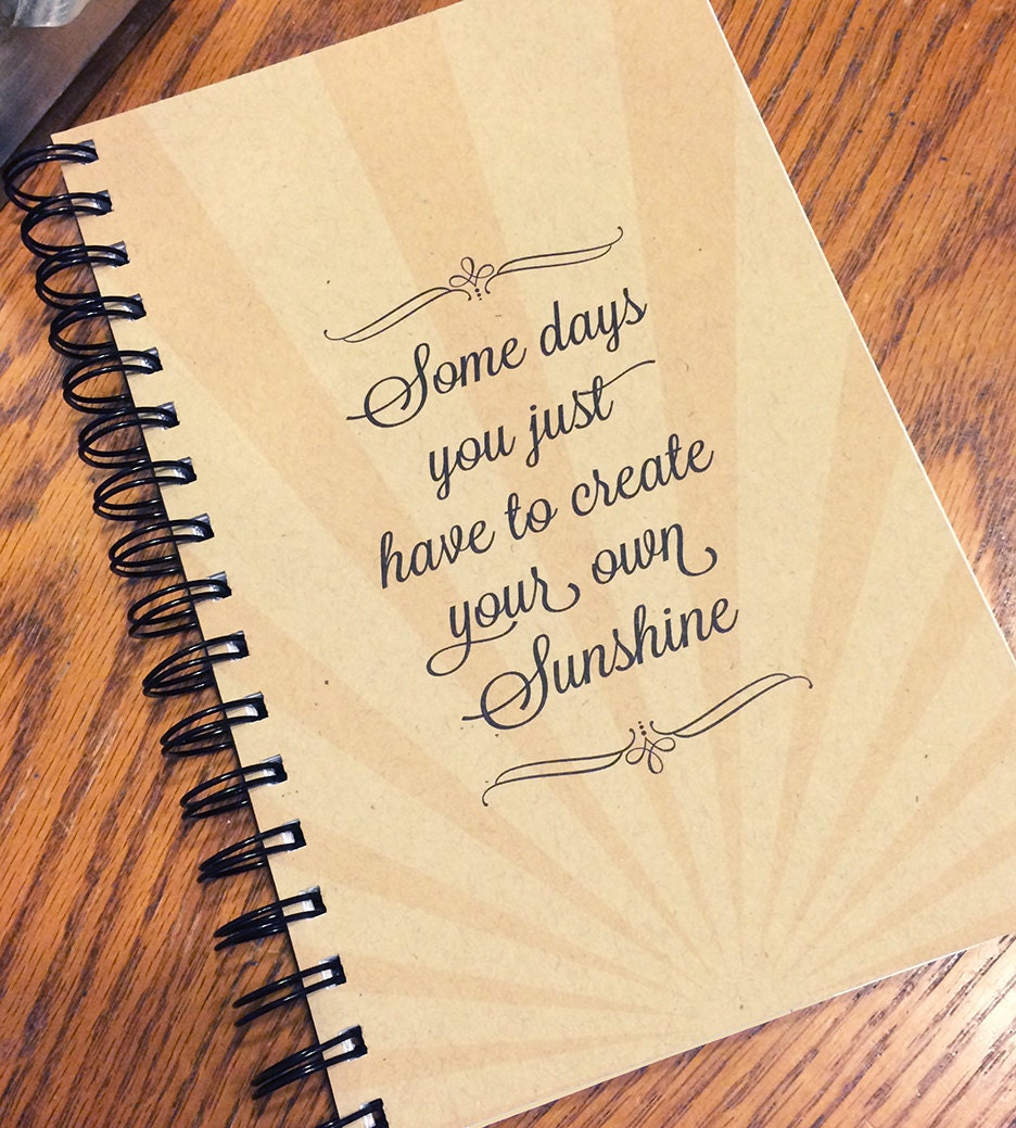Inspirational Quote Kraft Cover Journal Spiral Bound