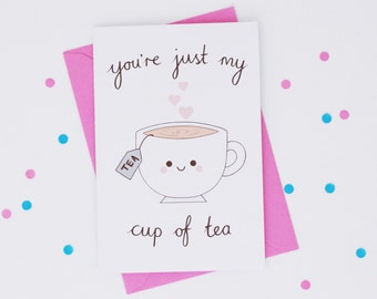 Popular items for cup of tea card on Etsy