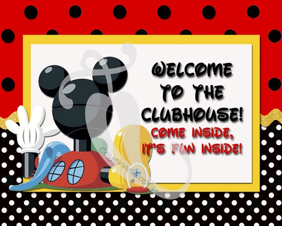 Instant Download DIY PRINTABLE Mickey Mouse Clubhouse