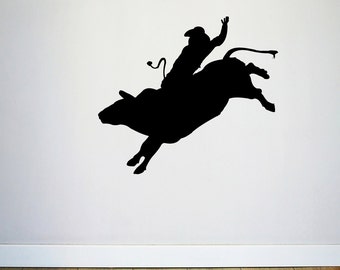 Bull Rider - Sports Man Cave Wall Decals