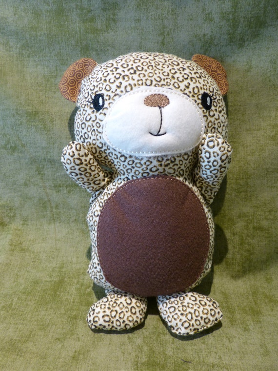 Stuffed animal 11" Bear brown and tan Baby