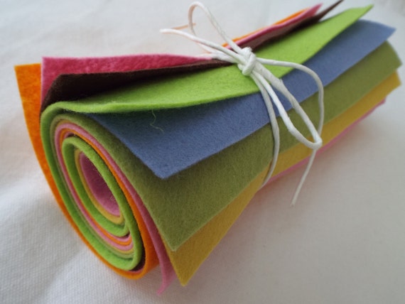 9x12 Wool Felt Sheets A Collection of Summer Colors 8