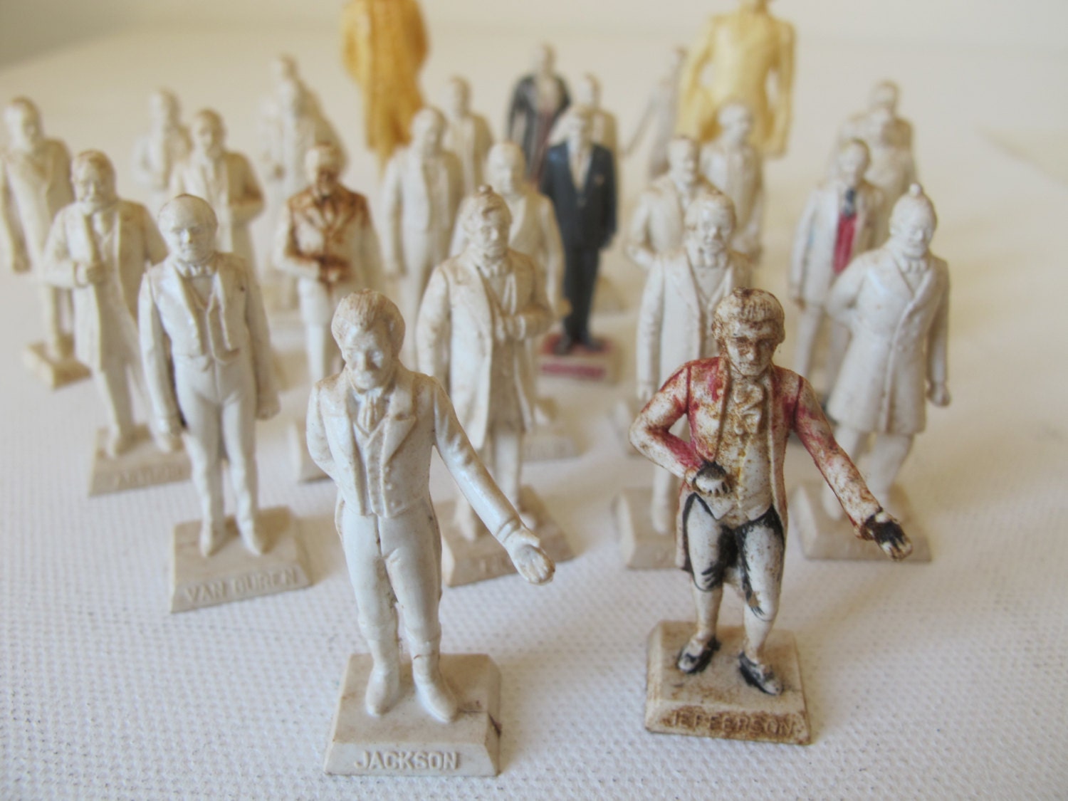 Vintage US Presidents 1950s Marx Miniature Mini Figurines Toy