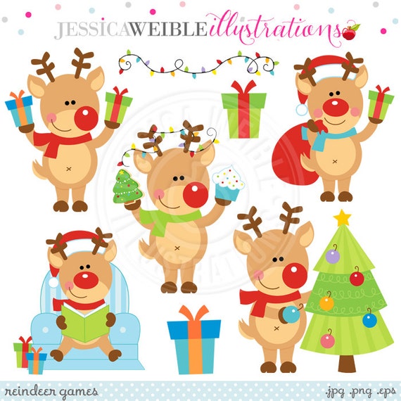 christmas reindeer clipart images - photo #47