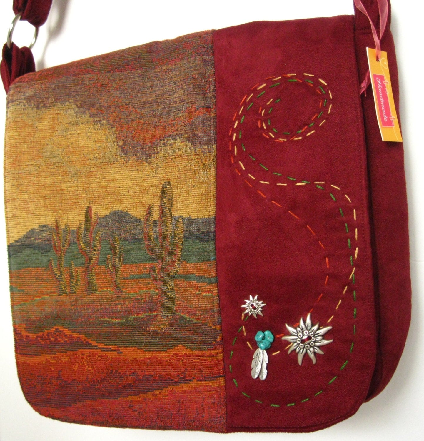 unique southwest fabric messenger bag by GingerlySpice on Etsy