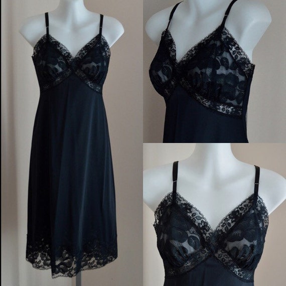 Free Shipping Vintage Black Full Slip Vintage by MadMakCloset
