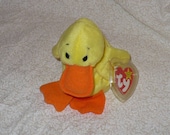 50 Percent off, Was 6 Dollars, Duck Gift, Yellow Duck, Ty Beanie Babie, Vintage Toy, Stuffed Animal, Nursery Decor, Baby Show Gift