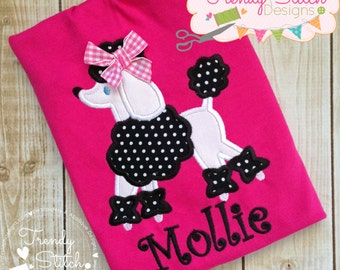 Poodle Applique Design Machine Embroidery Design INSTANT DOWNLOAD