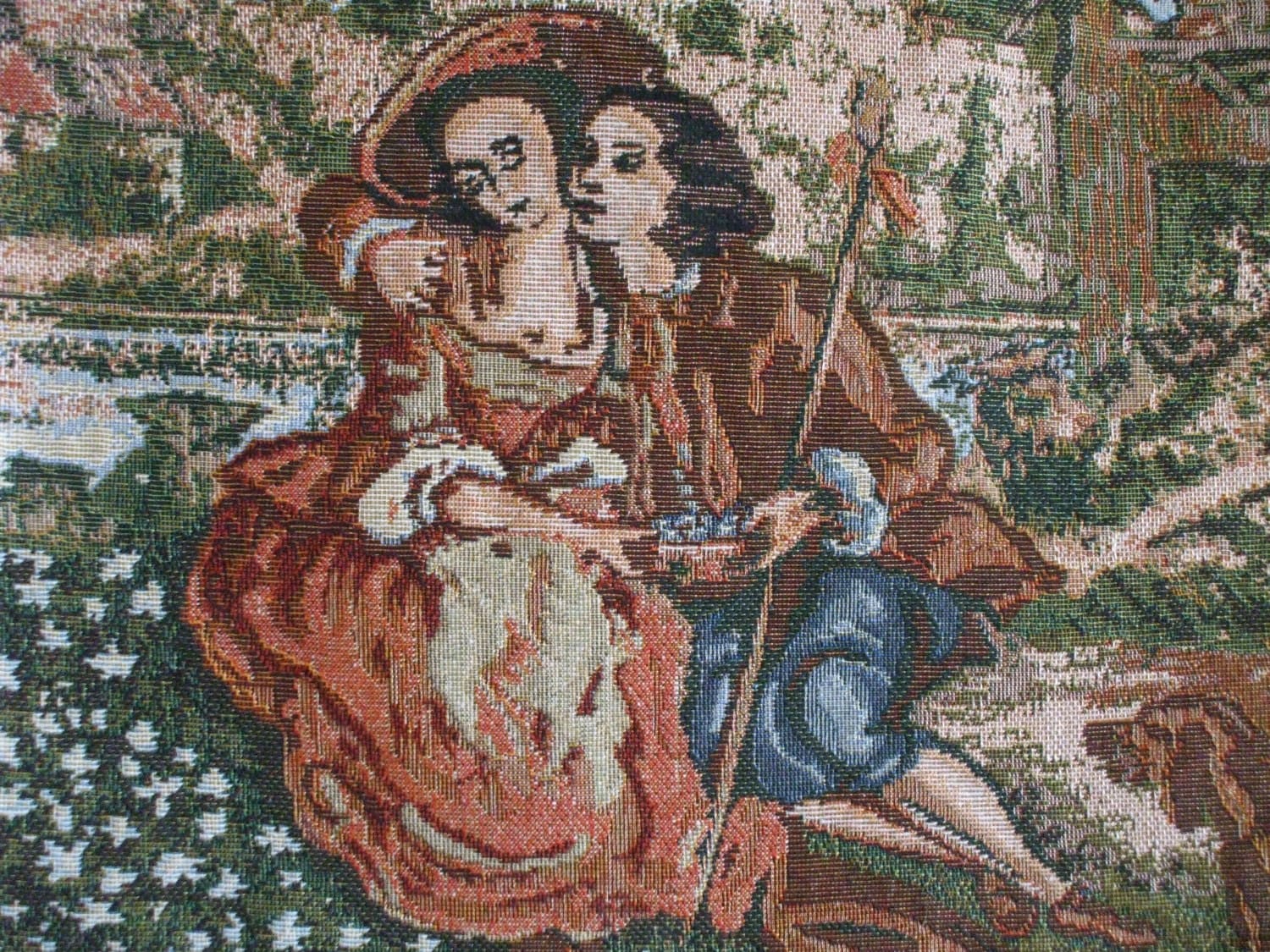 Victorian Tapestry Wall Hanging Victorian Romantic Couple