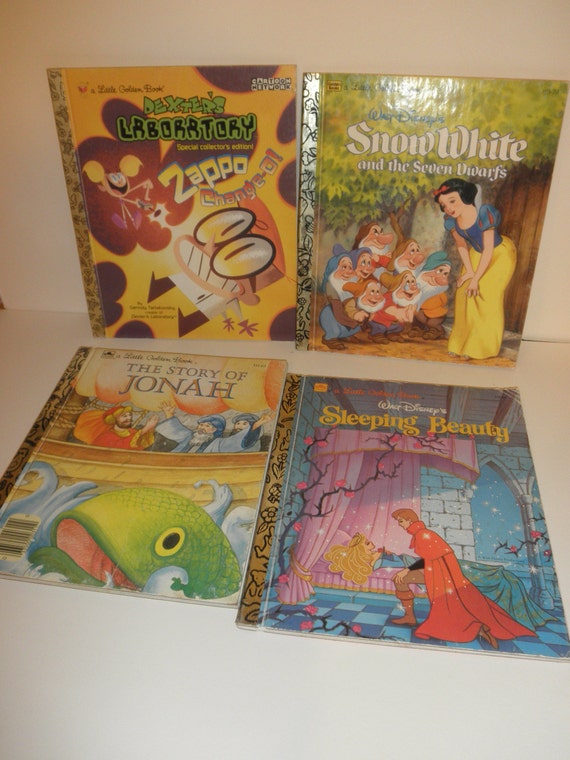 set of 4 Little Golden Books Snow White Sleeping Beauty