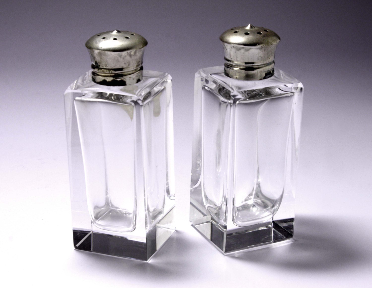 Vintage Cut Crystal Salt and Pepper Shakers from Germany