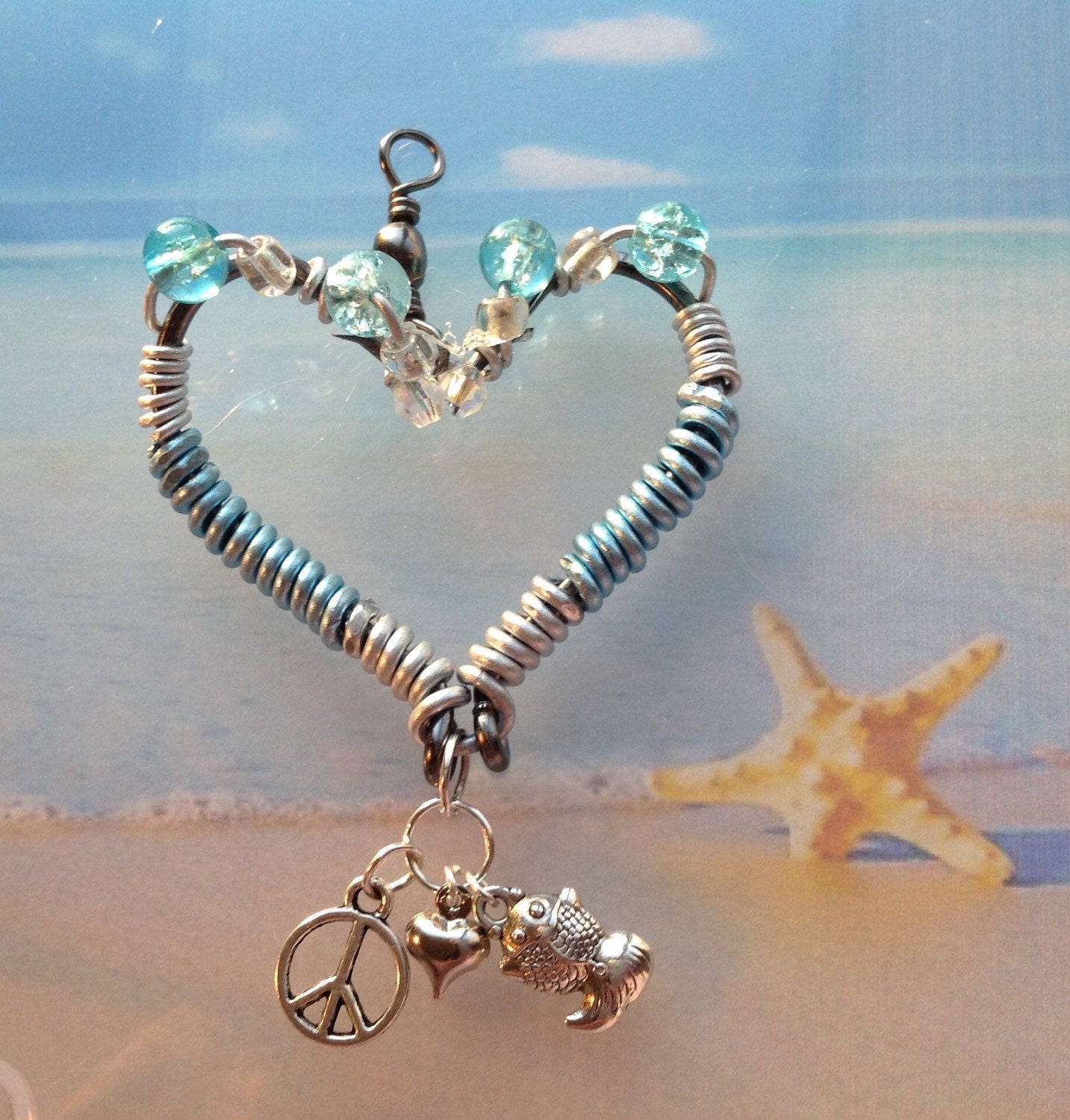 Handmade Fish Hook Fishing Hook Jewelry Heart by icusuezq