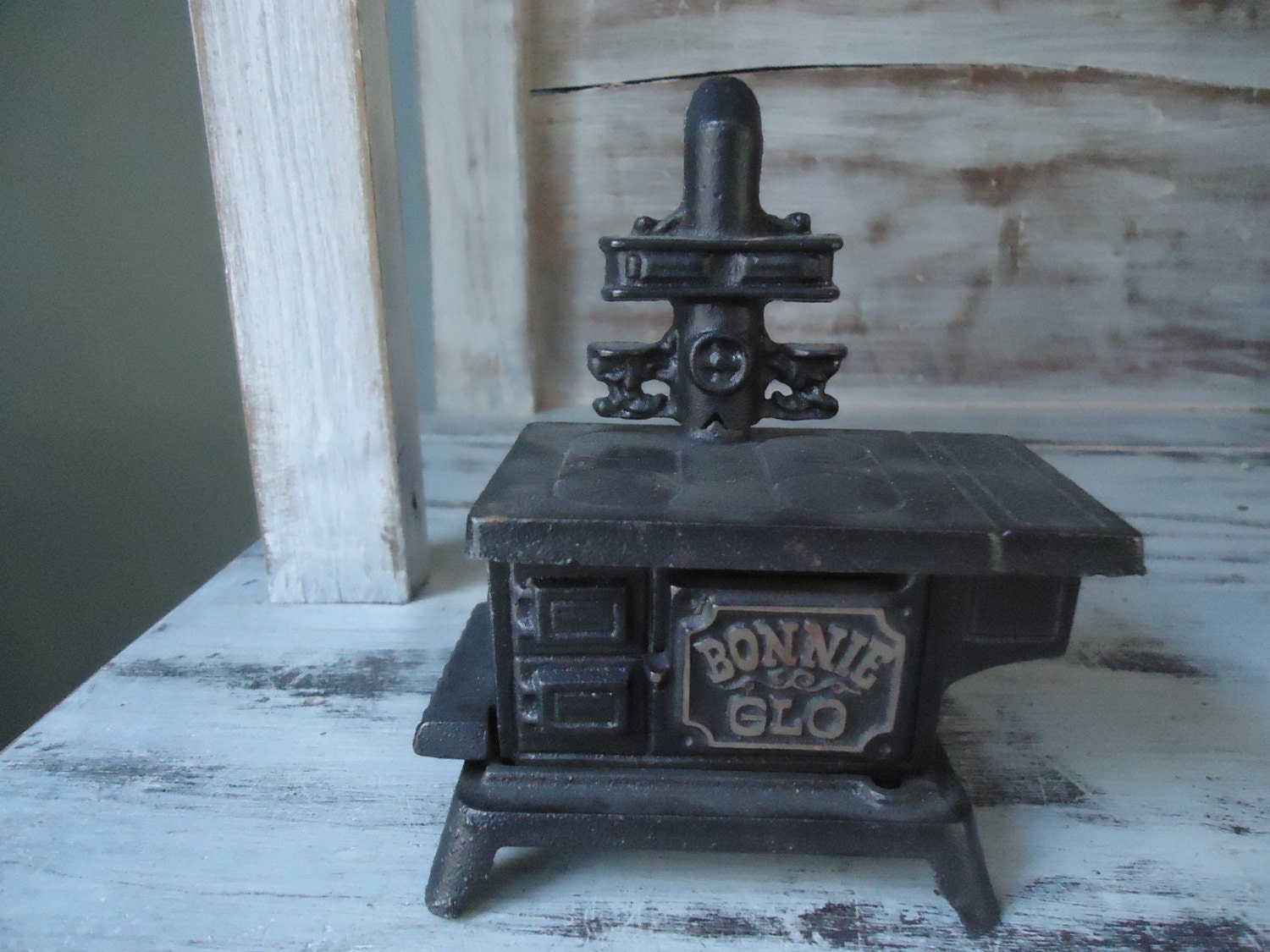 Vintage Miniature Doll House Cast Iron Stoveminiature Black Cast Iron