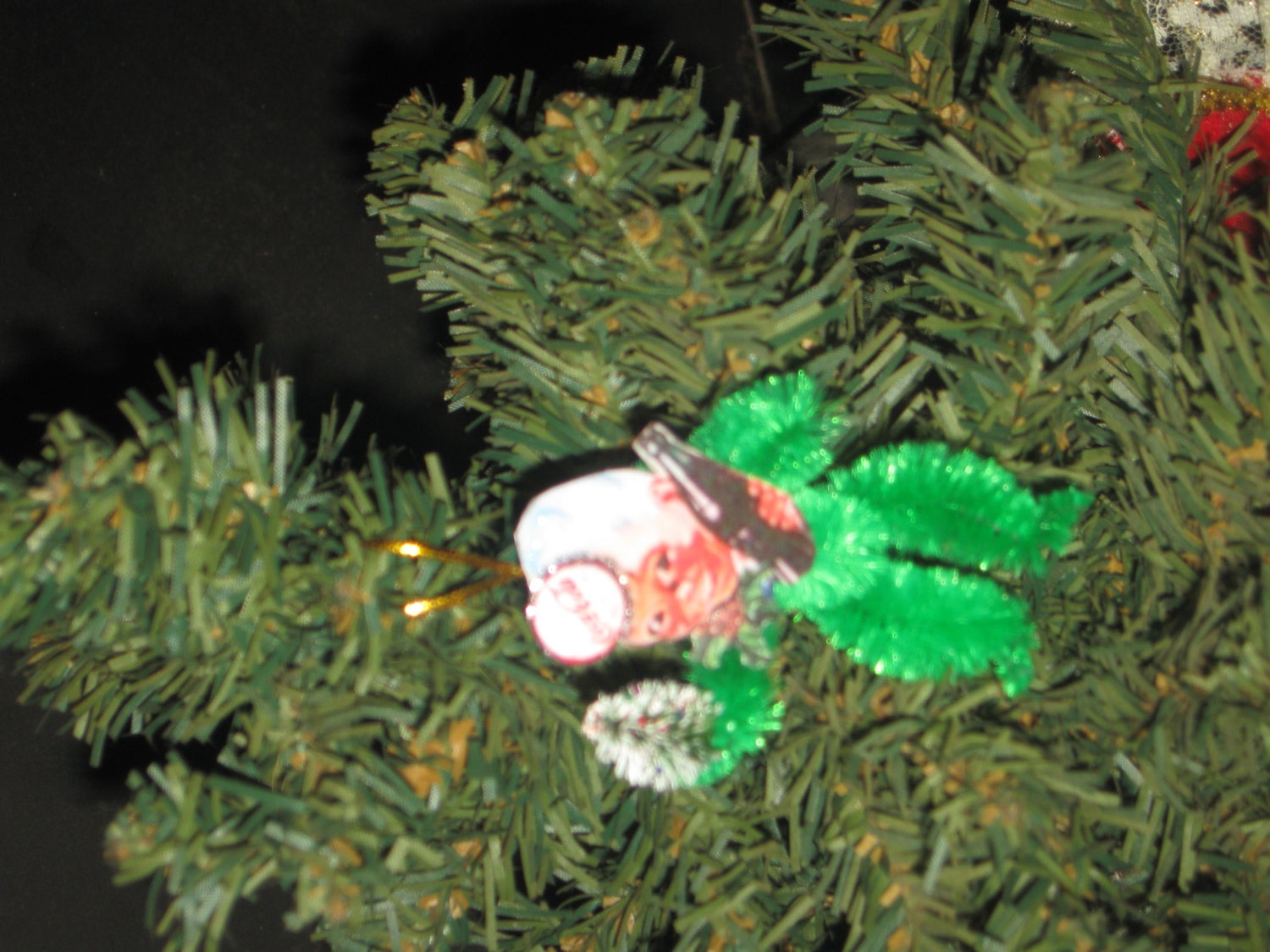 Vintage Style Old Stock Bump Chenille and Cardstock COKE Cola ELF christmas Tree Ornaments