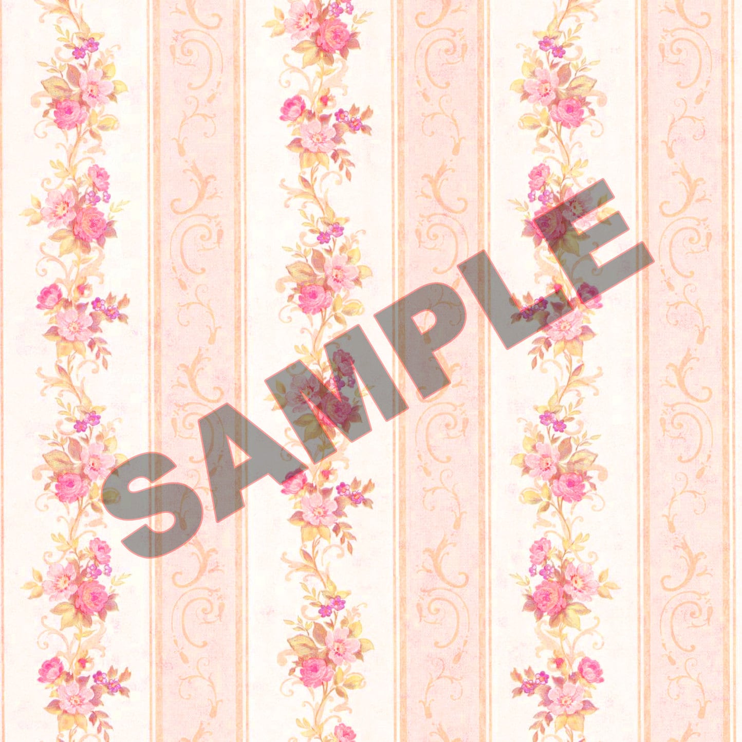 Printable Vintage Victorian Dollhouse Wallpaper Download 1:12