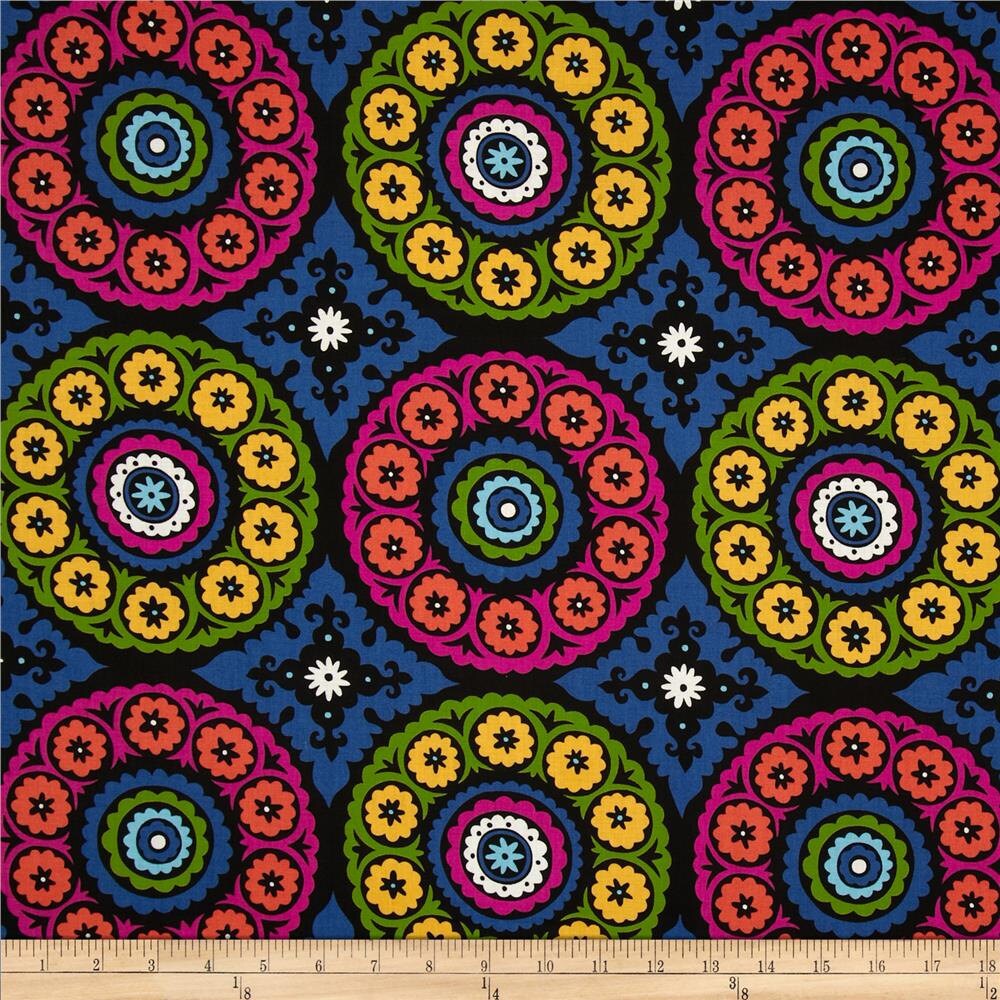 Dear Stella Large Medallion Designer Fabric per by tambocollection