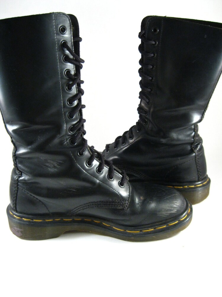 UK 5 Dr. Martens black combat boots. Doc Martens 14 by holdenism