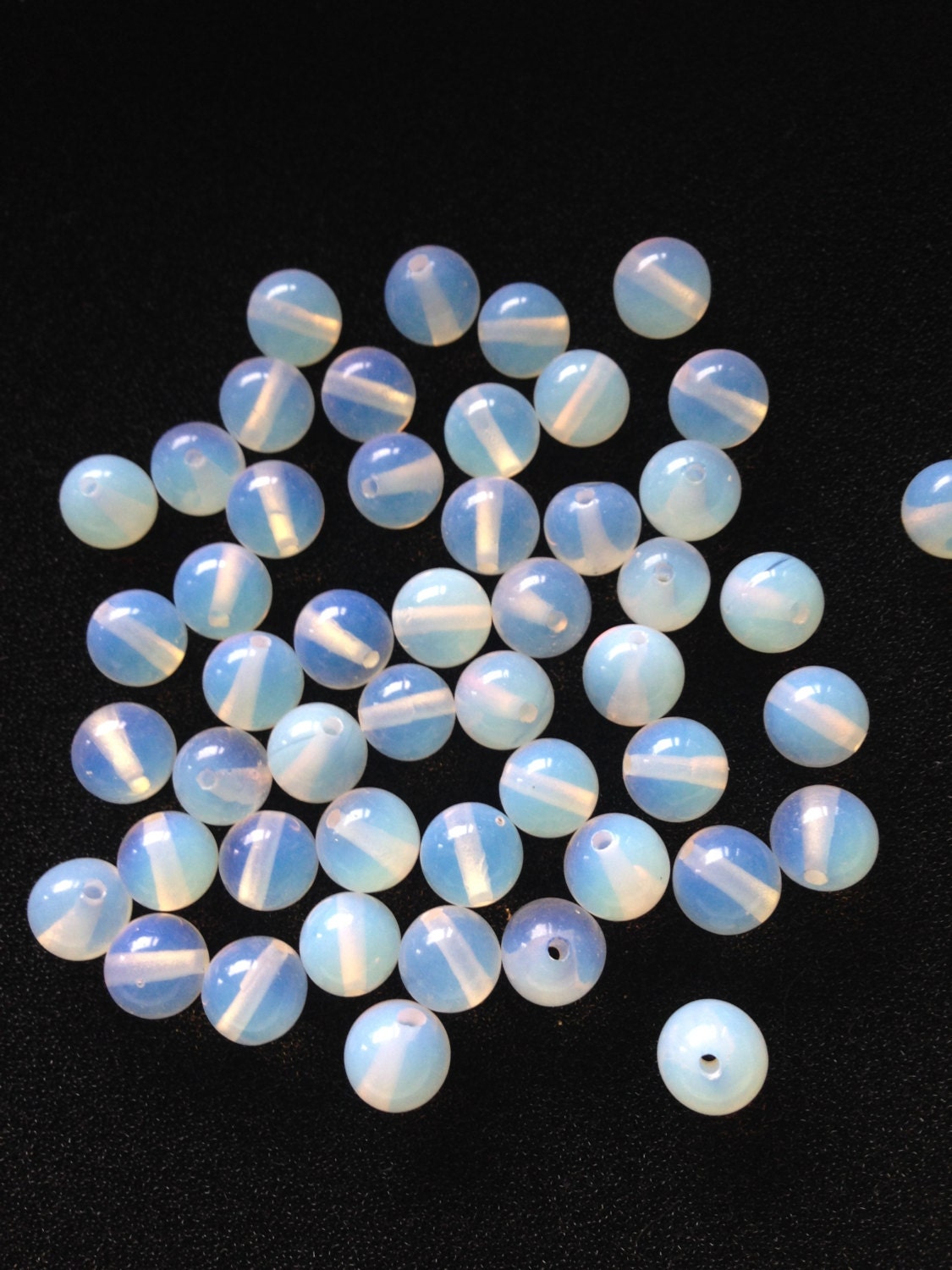 Moon stone beads 8mm Pkg of 50