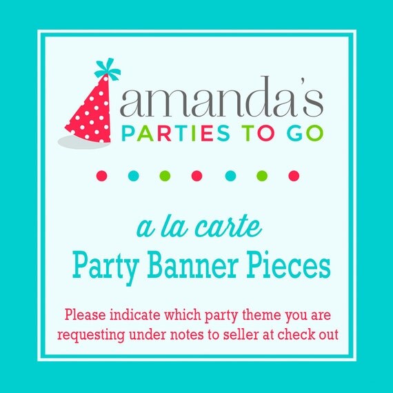 Party Banner | Printable A la Carte Party Single | Amanda's Parties To Go Il_570xn