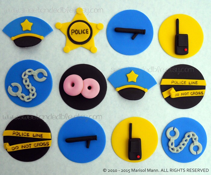 Printable Lego Police Cupcake Topper