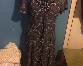 Vintage Dress. Black Dress. Flower Dress. All That Jazz.