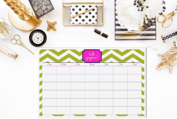 Items similar to Custom Rewritable Laminated Desk Calendar/Blotter on Etsy