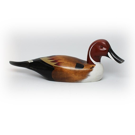 Vintage Hand Painted Wood Duck