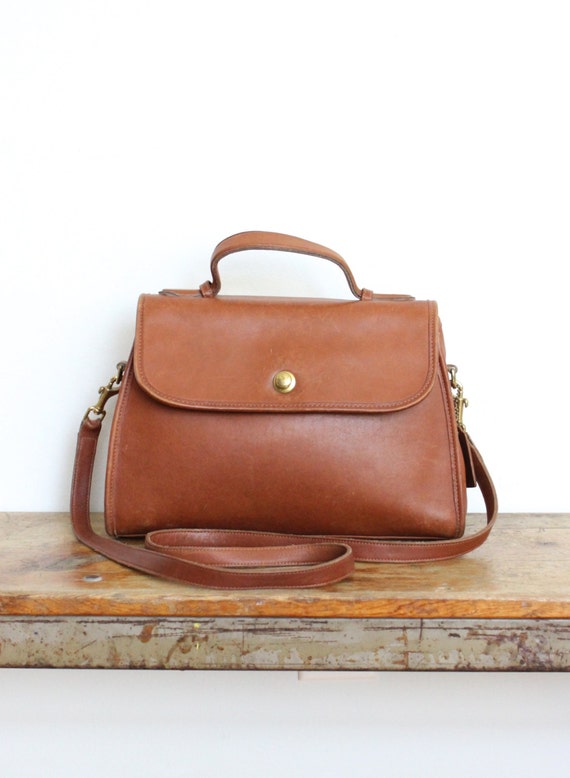 Vintage Coach Bag RARE // Regina Crossbody Bag in British Tan