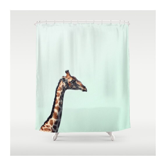 Giraffe Profile Shower Curtain by VQSTUDIO on Etsy