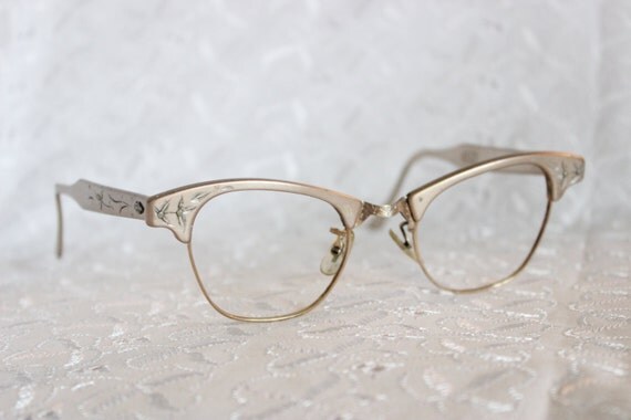 Vintage 50s Cat Eye Glasses 1950 S Browline By Diaeyewear