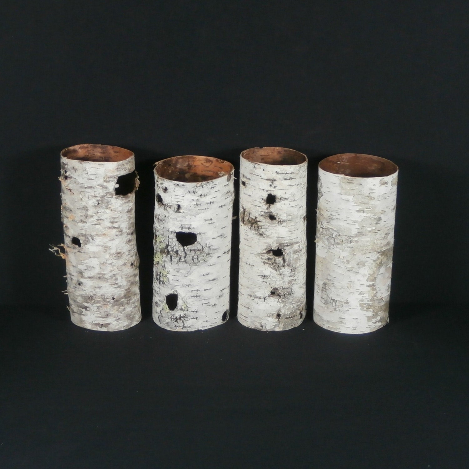 4 Birch Bark Tubes .... Natural Decor by RaysHouse on Etsy