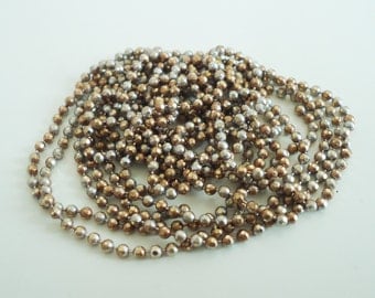 D-60. 1m, Antique gold color , Ball chain, Military Style ball Chain