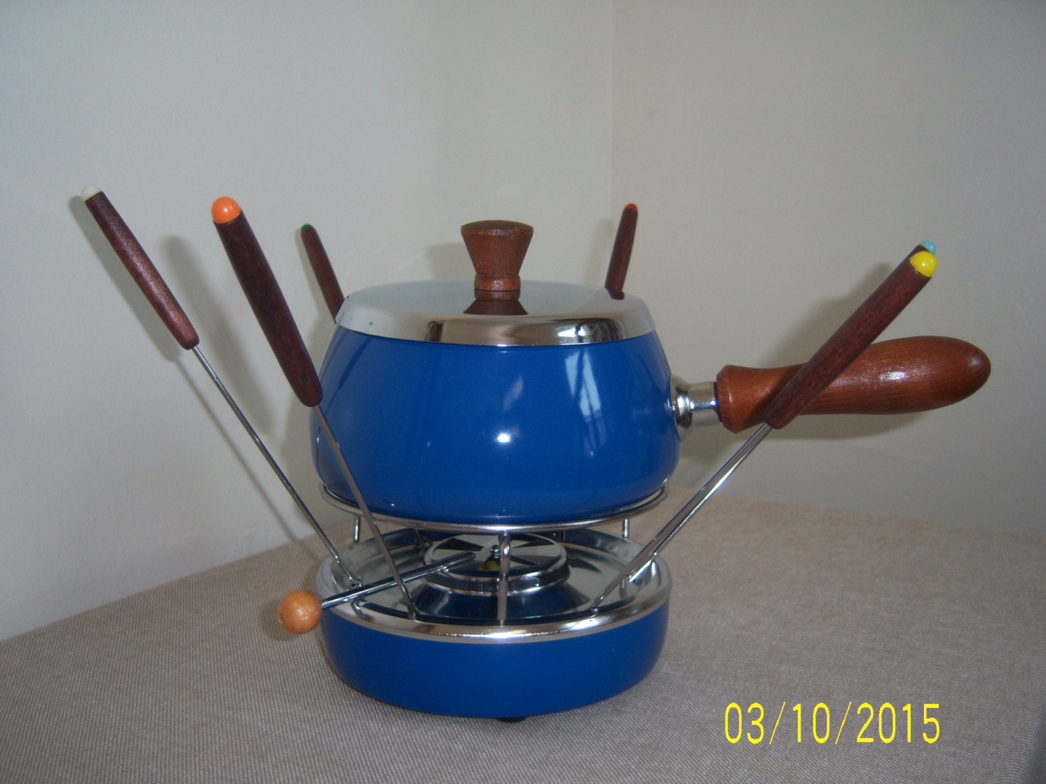 Fondue Set Cooker Blue Enamel Fondue Set Manor House Fondue Set