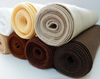 Wool Blend Felt Brown Shades