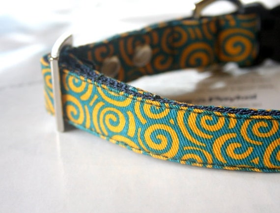 Naruto Dog Collar Yellow Turquoise Blue By Miasclosetshop On Etsy