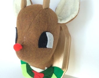 plush mounted deer head