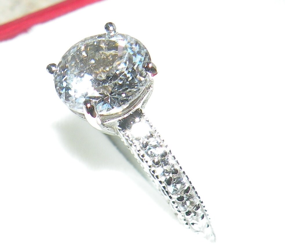 Ashley Engagement Ring 14kt w.g. White Sapphire