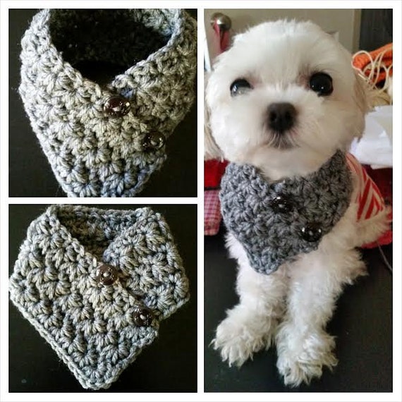 Crocheted Small Dog neck warmer dog neck warmer Puppy scarf
